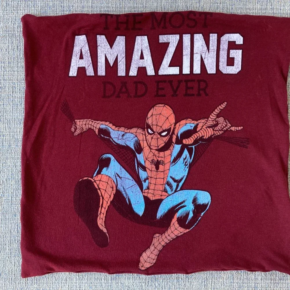 Spiderman Superhero the Most Amazing DAD ever 16x16 throw pillow cover